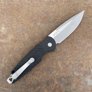 Pro-Tech TR-3 BladeShow 2024 Auto Fish Scale Aluminum Satin 154CM Blade Folding Knife