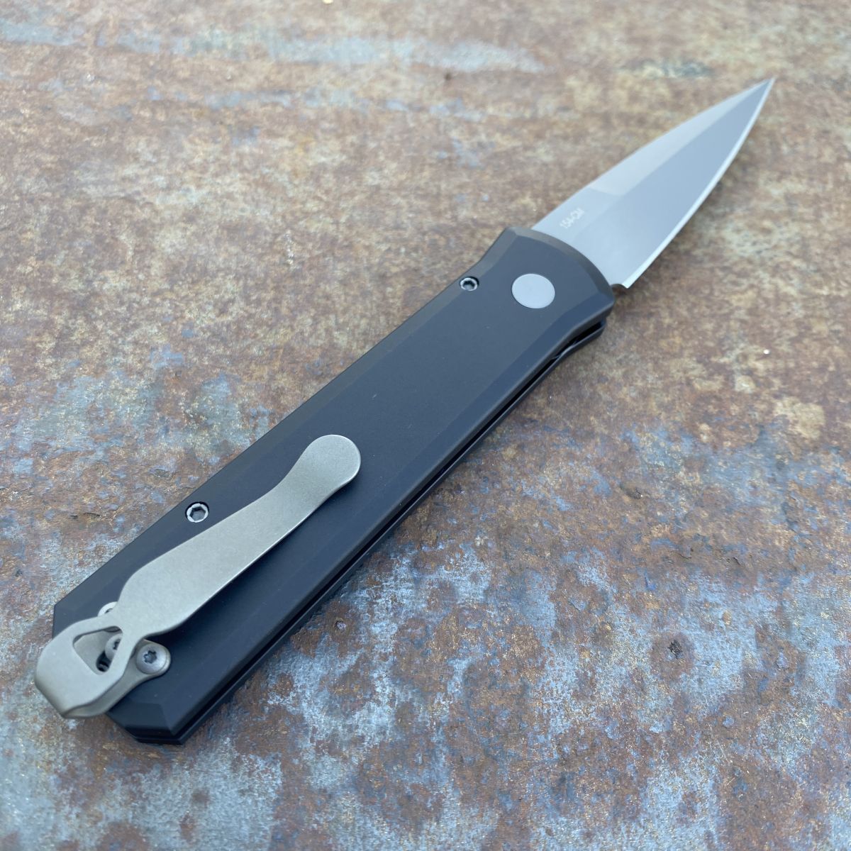 Pro-Tech Godson Auto Black Aluminum Beadblasted 154CM Blade (720