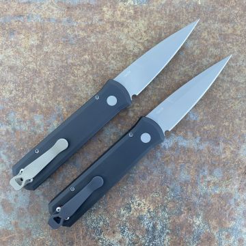 Pro-Tech Godson Auto Black Aluminum Beadblasted 154CM Blade Folding Knife