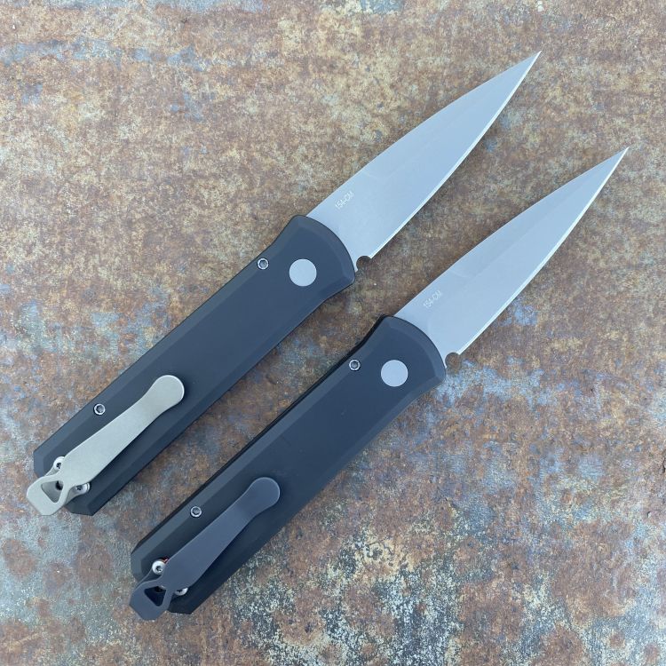 Pro-Tech Godson Auto Black Aluminum Beadblasted 154CM Blade Folding Knife
