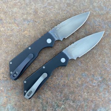 Pro-Tech Strider PT+ Auto Black Aluminum Smoky Grey DLC Magnacut Blade Folding Knife