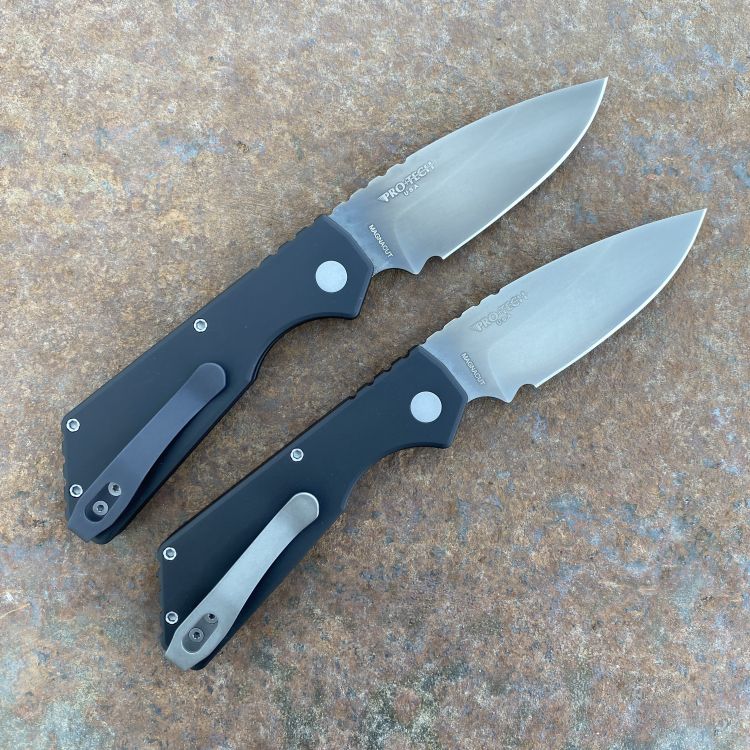 Pro-Tech Strider PT+ Auto Black Aluminum Smoky Grey DLC Magnacut Blade Folding Knife