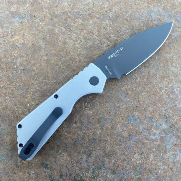 Pro-Tech Strider PT+ Auto Grey Aluminum Black DLC Magnacut Blade Folding Knife