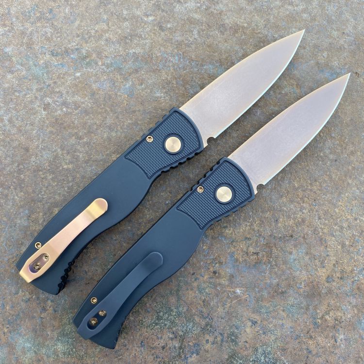 Pro-Tech TR-2 Auto Black Aluminum Rose Gold Magnacut Blade Folding Knife