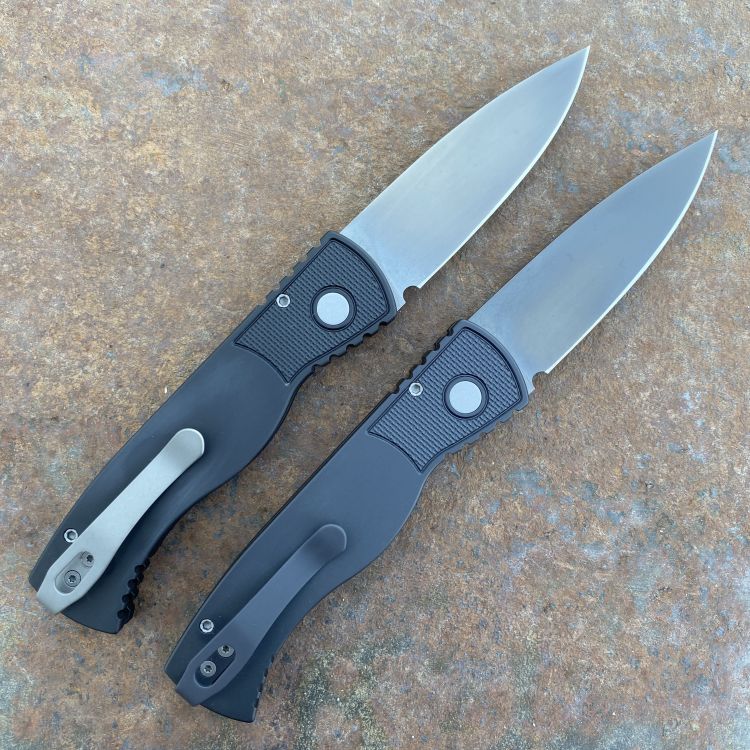 Pro-Tech TR-2 Auto Black Aluminum Smoky Grey DLC Magnacut Blade Folding Knife