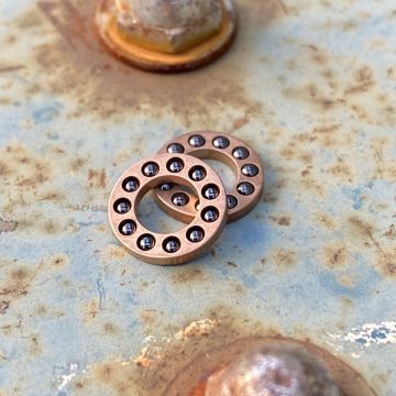 Skiff Workshop Cage Bearings - Pivot: 5mm - Ceramic Bearings: 1/16" - 12 ball