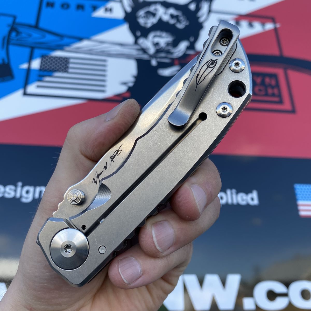 Milled Titanium Spartan Harsey Pocket Knife Clip | USA Made