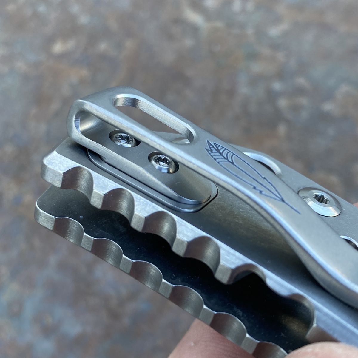 Milled Titanium Spartan Harsey Pocket Knife Clip | USA Made