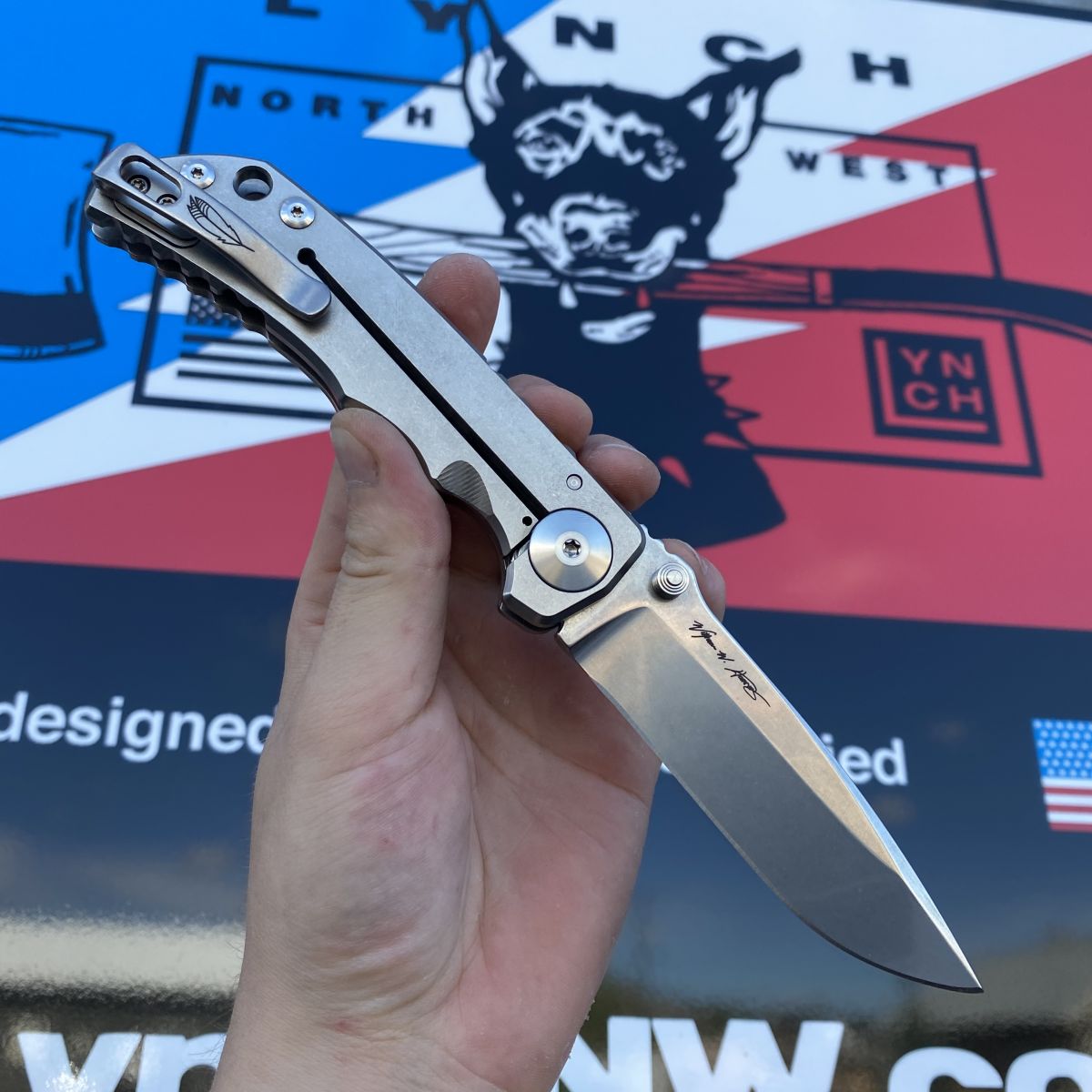 Milled Titanium Spartan Harsey Pocket Knife Clip | USA Made