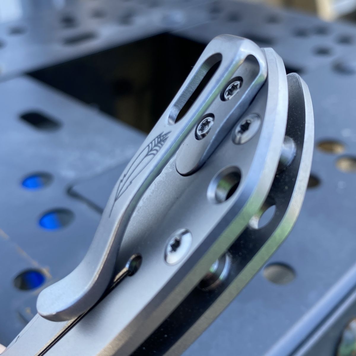 Milled Titanium Spartan Harsey Pocket Knife Clip | USA Made