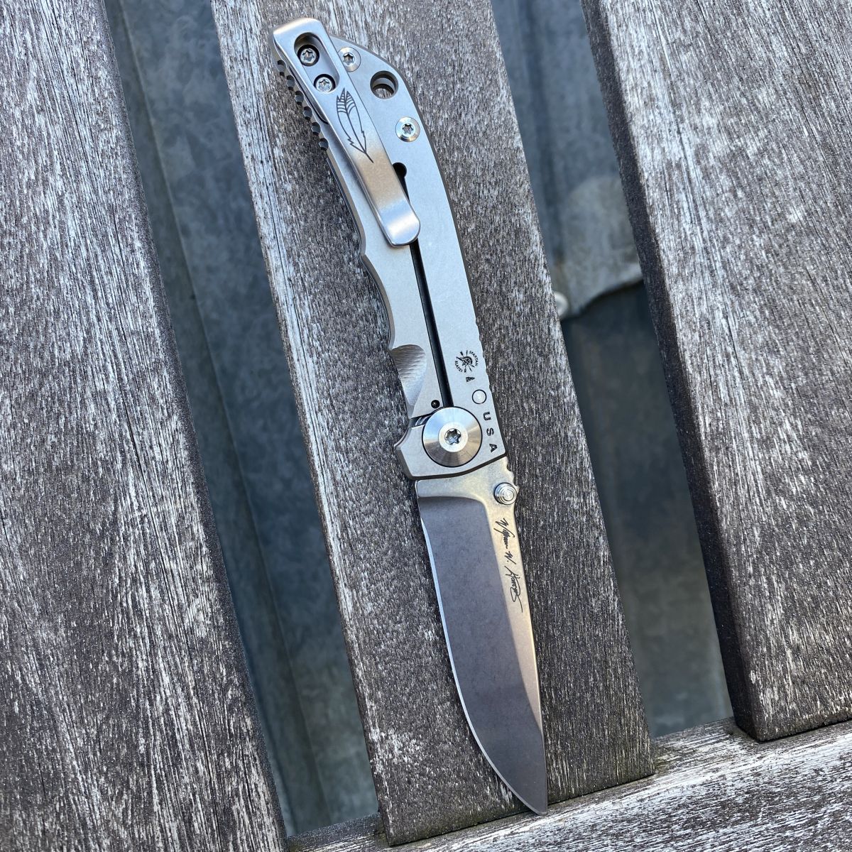 Milled Titanium Spartan Harsey Pocket Knife Clip | USA Made