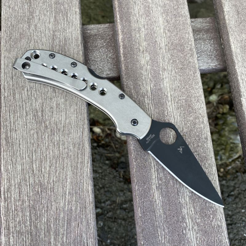 Spyderco Delica 4 LynchNW MOD 2 Titanium Scale Kits