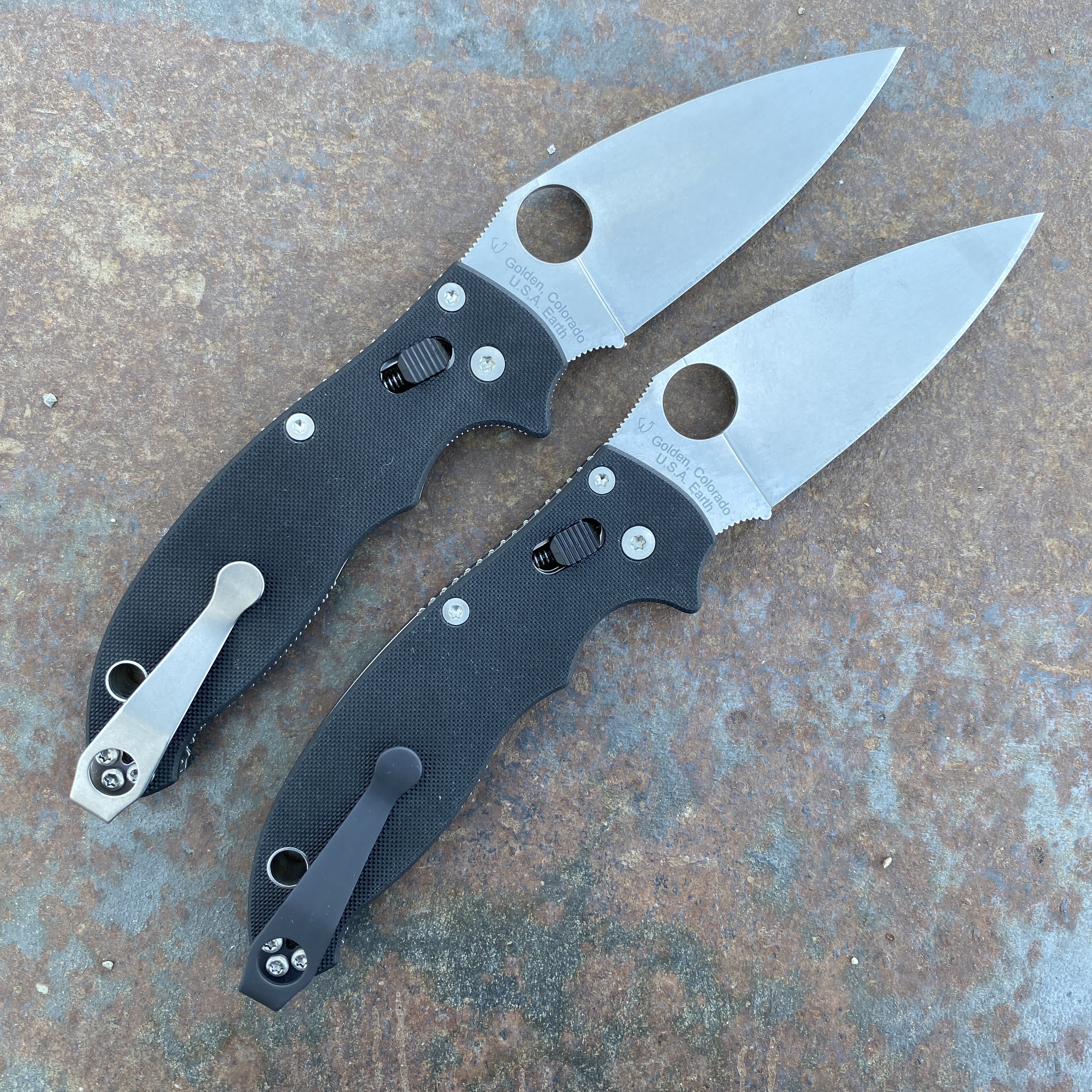 Spyderco Manix 2 Black G10 Scales Satin S30V Blade (C101GP2) Deep