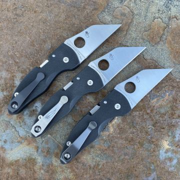 Spyderco MicroJimbo Black G10 Scales Satin S30V Blade Folding Knife