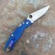 Spyderco Military 2 Cobalt Blue G10 Scales Satin CPM SPY27 Blade Folding Knife