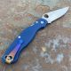 Spyderco Military 2 Cobalt Blue G10 Scales Satin CPM SPY27 Blade Folding Knife