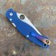Spyderco Military 2 Cobalt Blue G10 Scales Satin CPM SPY27 Blade Folding Knife
