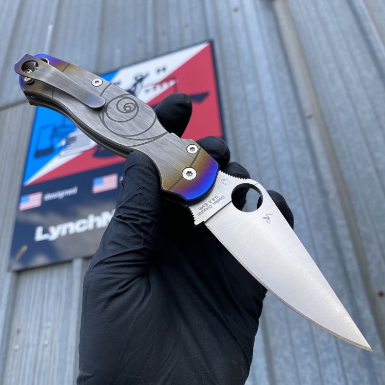 Spyderco PM2 "Ti Fighter" Titanium Scale Kit BladeShow 2024 Edition