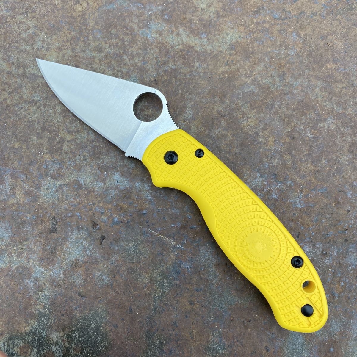 static.co パーレー Spyderco Para 3 Salt Knife Yellow/Black G-10 Satin