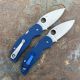 Spyderco Sage 5 Cobalt Blue G-10 Scales Satin SPY27 Blade Folding Knife