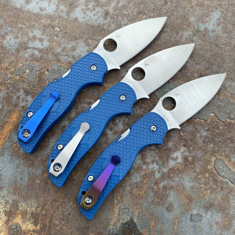 Spyderco Sage 5 LW Cobalt Blue FRN Scales Satin SPY27 Blade Folding Knife