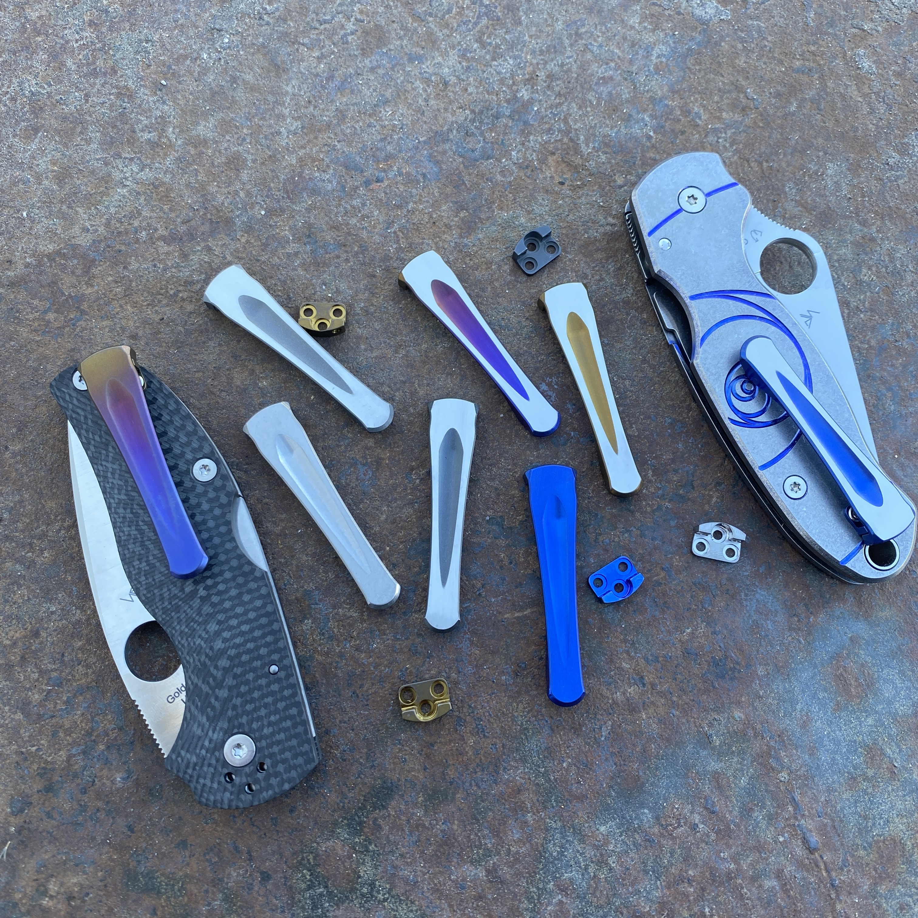 Spyderco Standard Modular V1 Machined Titanium Deep Carry Clip