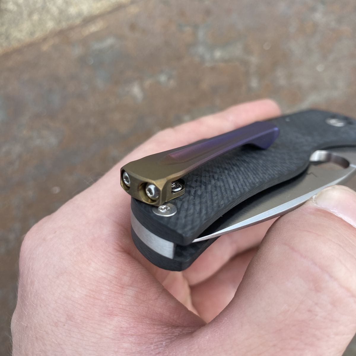 Spyderco Standard Modular V1 Machined Titanium Deep Carry Clip