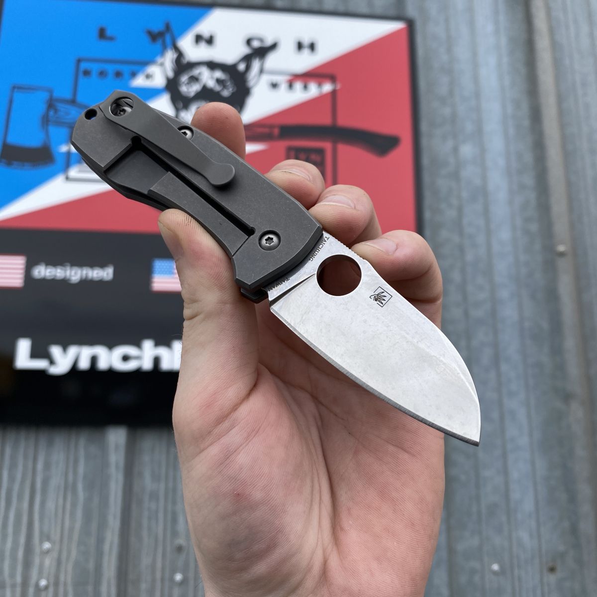 Spyderco Techno 2 Titanium Gray Scales Satin CTS-XHP Blade Deep 