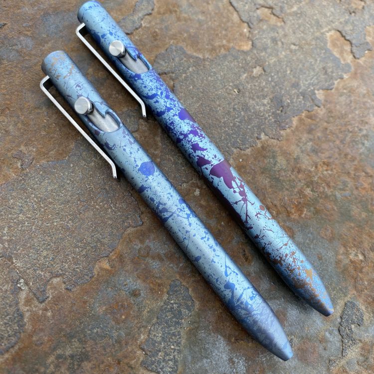 Tactile Turn Titanium Bolt Action Pen - Fade Splatter Finish