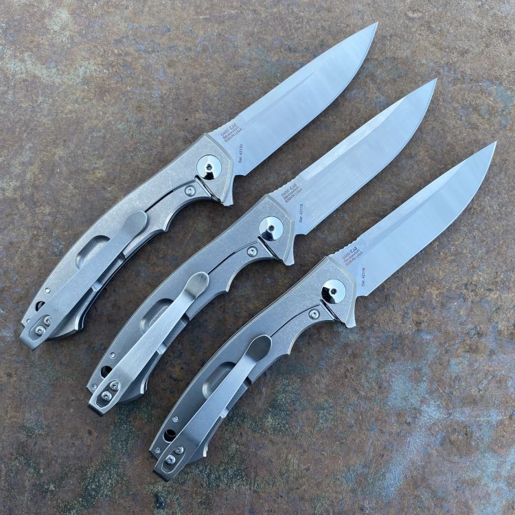 Zero Tolerance 0450 Sinkevich Frame Lock Titanium Satin-Stone S35V Blade Folding Knife