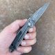 Kershaw Leek A/O Frame Lock Black Stainless Steel Blackwash Sandvik 14C28N Folding Knife