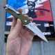Kershaw Leek Assisted Liner Lock Green Aluminum Beadblasted Sandvik 14C28N Folding Knife