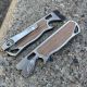 All Access Pass "Little Bro" v1.i Brown Canvas Micarta Inlay Stonewashed Prybars