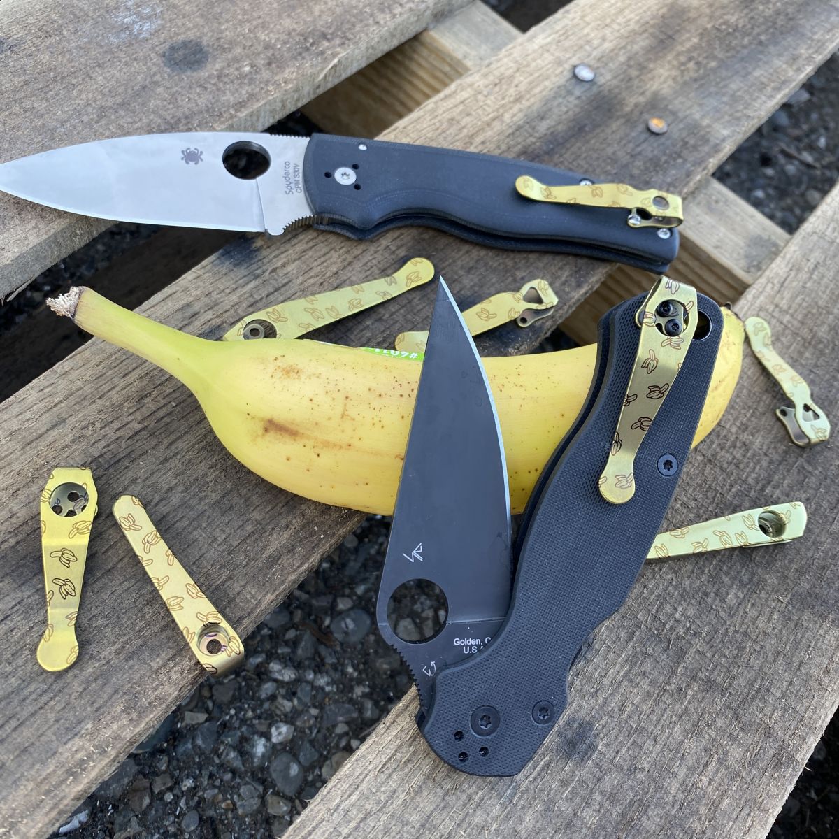 Banana Deep Carry Titanium Pocket Clips