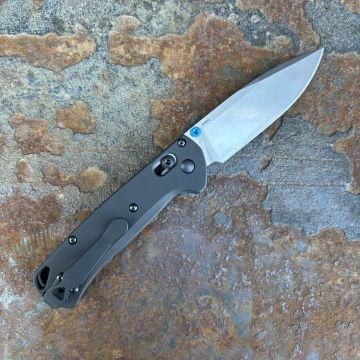 Benchmade Bugout MOD 1 Black Cerakote Plain Titanium Scales Stonewashed S30V MOD Knife