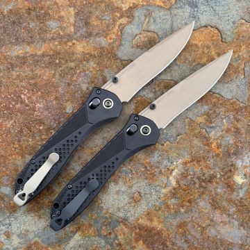 Benchmade Seven | Ten Limited Edition Black Aluminum FDE PVD CPM MagnaCut Folding Knife