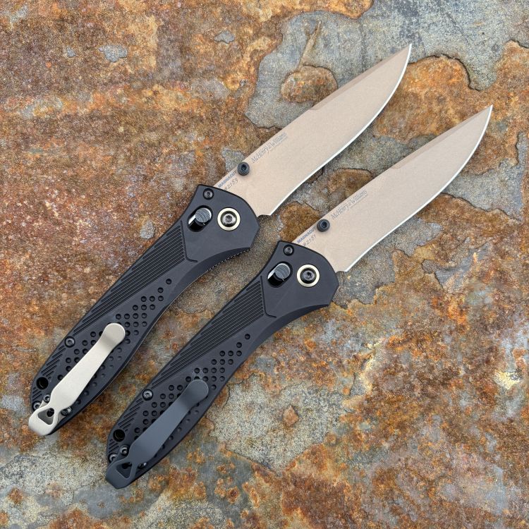 Benchmade Seven | Ten Limited Edition Black Aluminum FDE PVD CPM MagnaCut Folding Knife