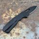 Demko Shark Cub Stealth Black Aluminum Scales DLC 20CV Slicer Shark Blade Folding Knife