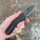 Demko Shark Cub Stealth Black Aluminum Scales DLC 20CV Slicer Shark Blade Folding Knife