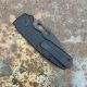 Demko Shark Cub Stealth Black Aluminum Scales DLC 20CV Slicer Shark Blade Folding Knife