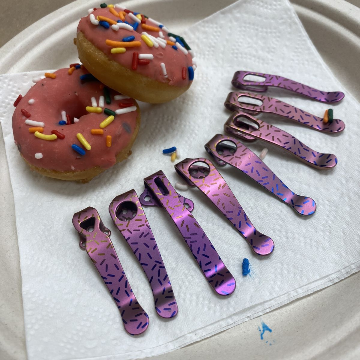 Dessert Warrior® BladeHQ Exclusive Deep Carry Titanium Clips