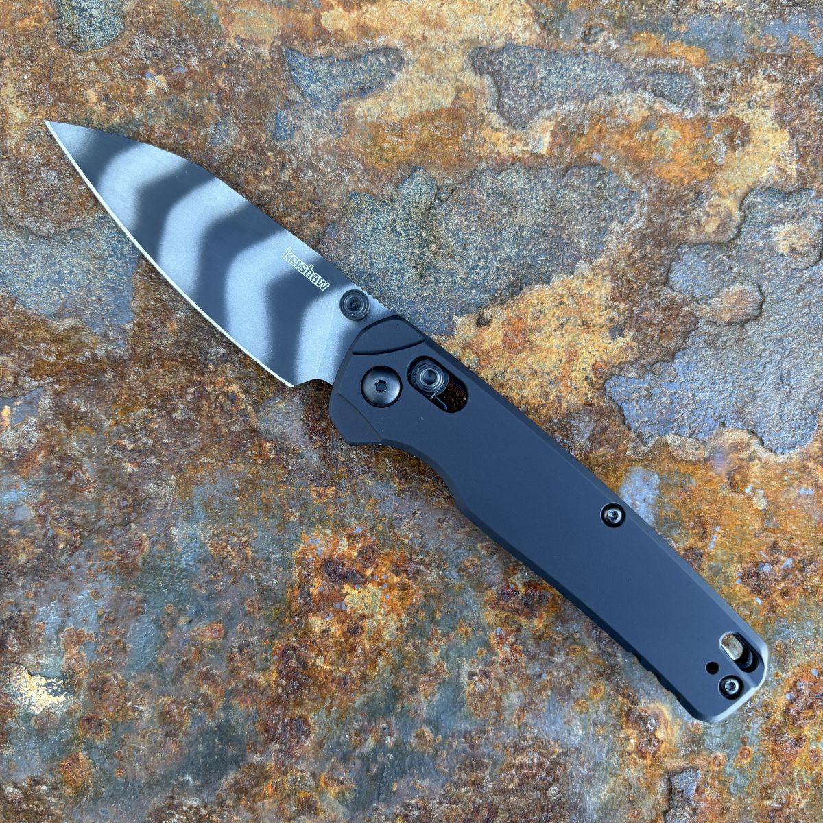 Kershaw Bel-Air Dura-Lock Black Aluminum Tiger Stripe