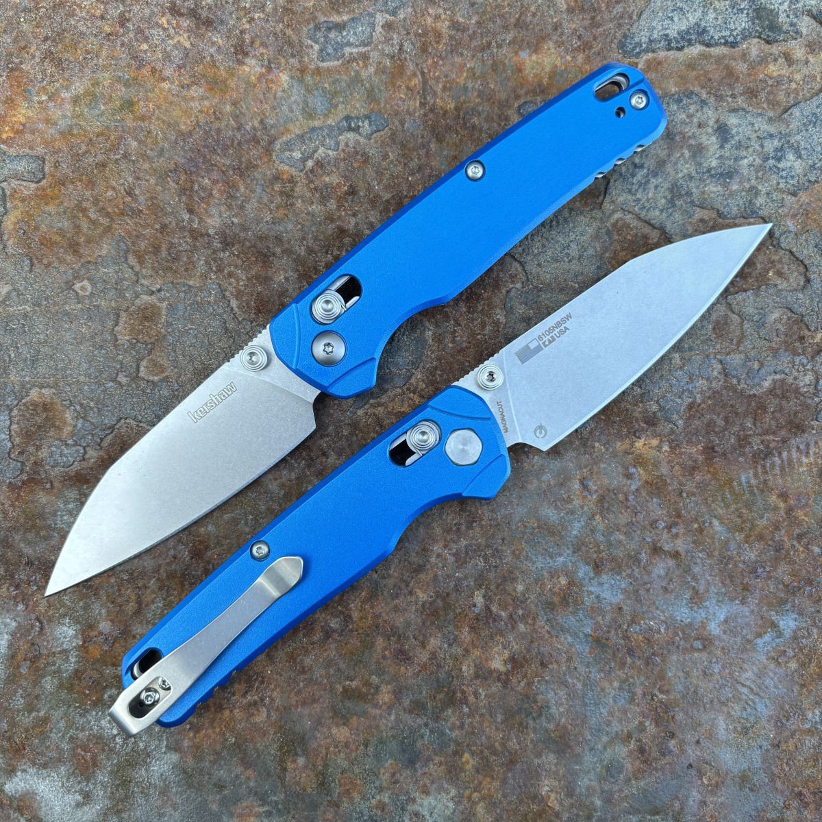 Kershaw Bel-Air Dura-Lock Blue Aluminum Stonewash MagnaCut Blade