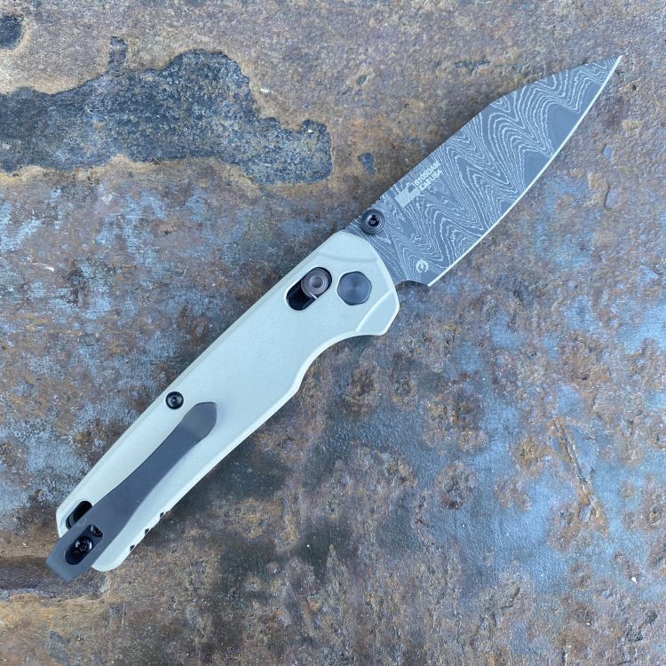Kershaw Bel-Air Dura-Lock Gray Aluminum Damascus Blade Folding Knife