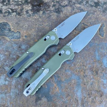 Kershaw Bel-Air Dura-Lock Olive Green Aluminum Stonewash MagnaCut Blade Folding Knife