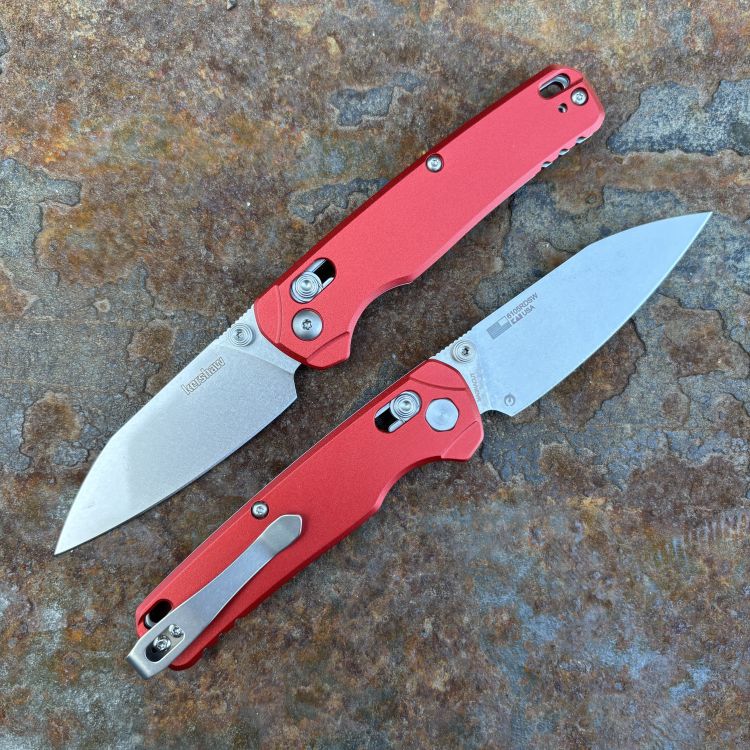 Kershaw Bel-Air Dura-Lock Red Aluminum Stonewash MagnaCut Blade Folding Knife