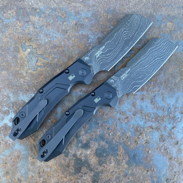 Kershaw Launch 14 Auto Carbon Fiber and Black Aluminum Damascus Blade Folding Knife