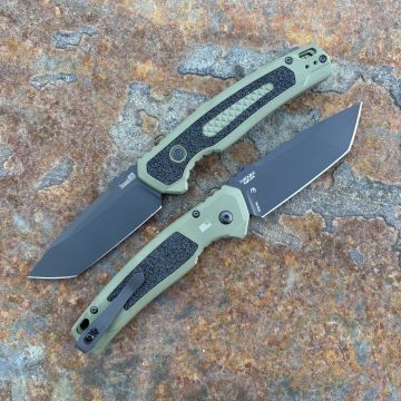 Kershaw Launch 16 Auto OD Green Alum Trac-Tec Inserts Black Cerakote CPM M4 Blade Folding Knife