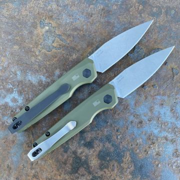 Kershaw Launch 18 Auto Olive Green Aluminum Stonewashed CPM 154 Blade Folding Knife