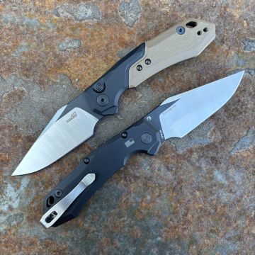 Kershaw Launch 19 Auto Black Aluminum / Brown G-10 Two Tone CPM 154 Blade Folding Knife